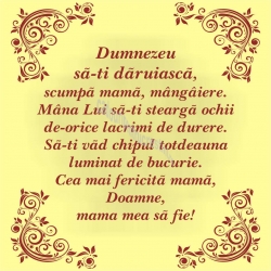 Ornament cu magnet: Dumnezeu sa-ti daruiasca scumpa mama...